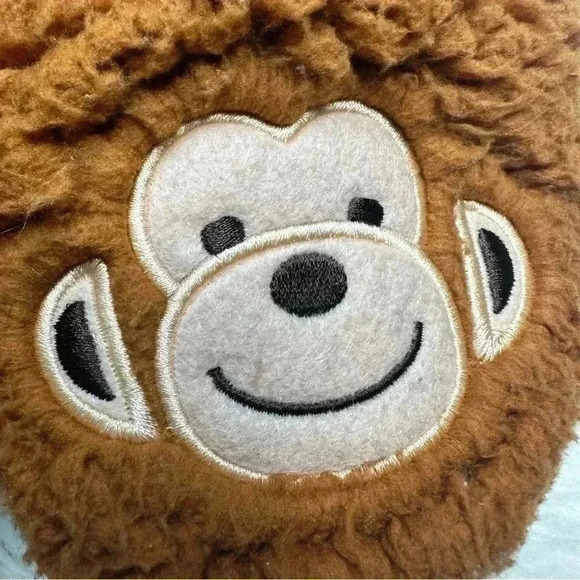 K. Bell Brown Monkey Sherpa Slippers Brown & Blue Size Small - Picture 10 of 14